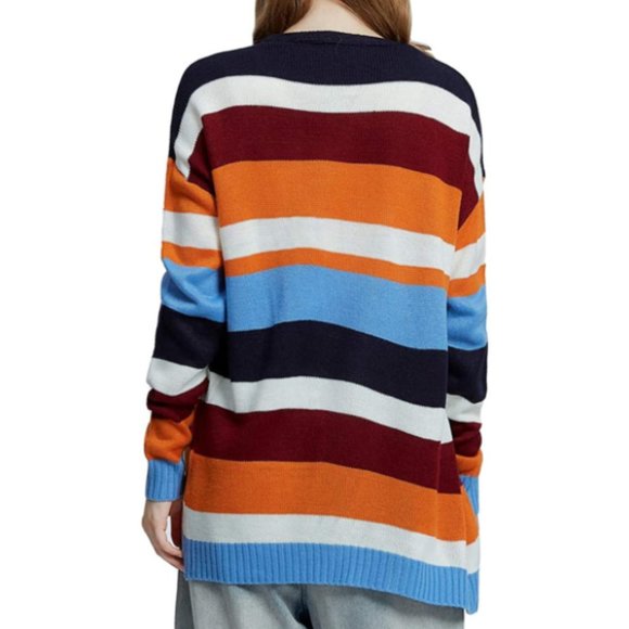 NWT Thick Knit Striped Oversized Cardigan Sweater - Picture 2 of 7